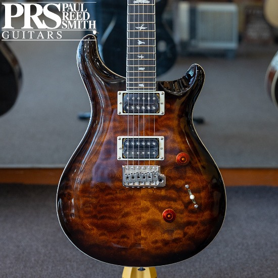 PRS SE 일렉트릭 기타 Custom 24 Quilt Black Gold Burst 커스텀 24 퀼트 메이플 블랙 골드 버스트우리악기사	